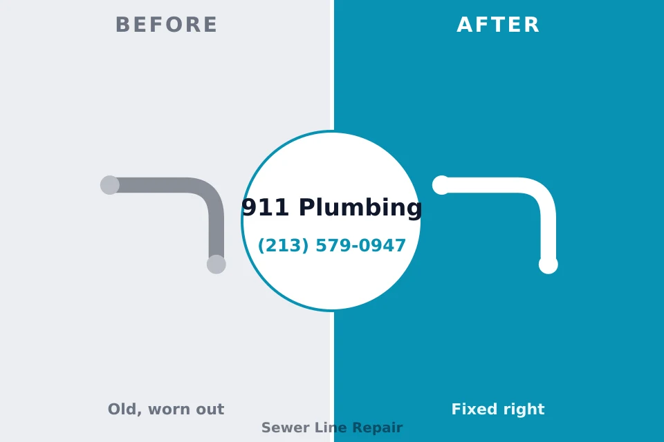 Before and after: plumbing repair Hartland, WI